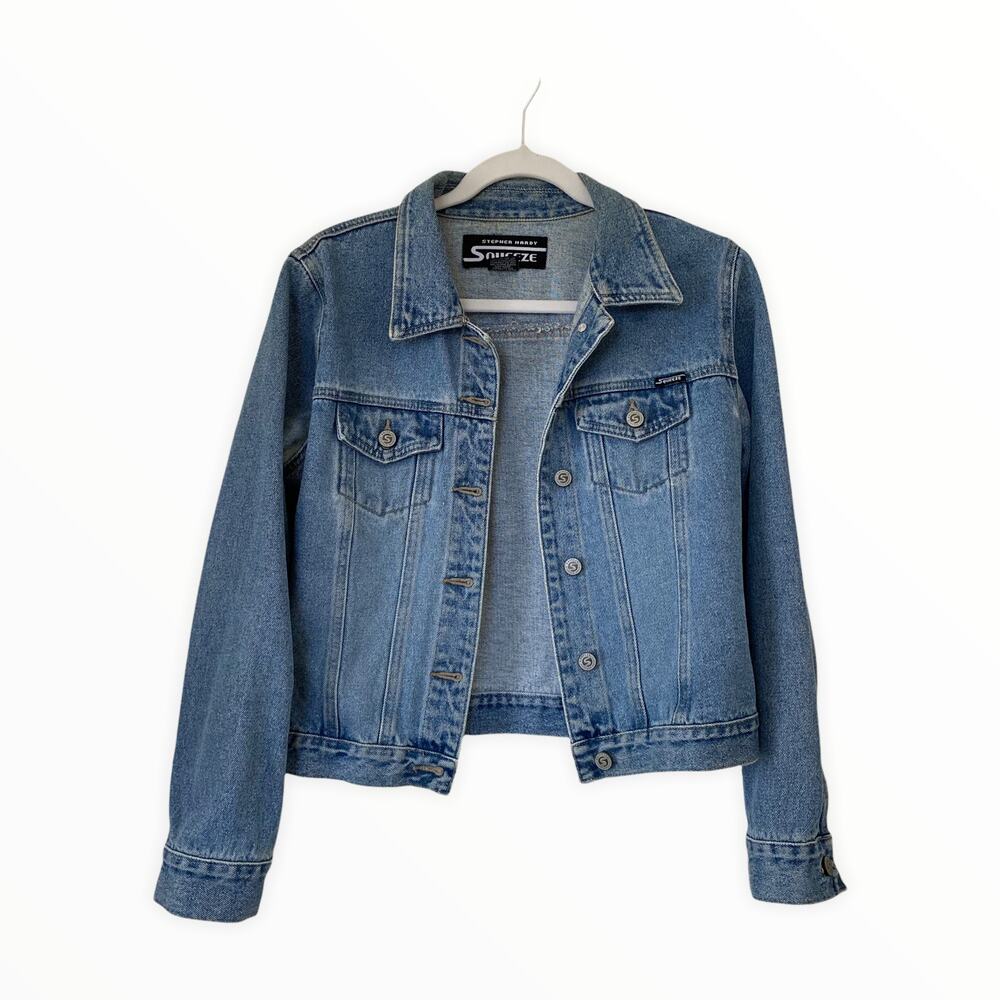 Stephen Hardy Squeeze Light Wash Denim Jacket Size Medium